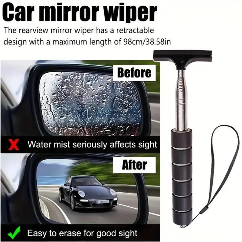 Car Rearview Mirror Wiper Telescopic Premium Quality Replacement Accessory