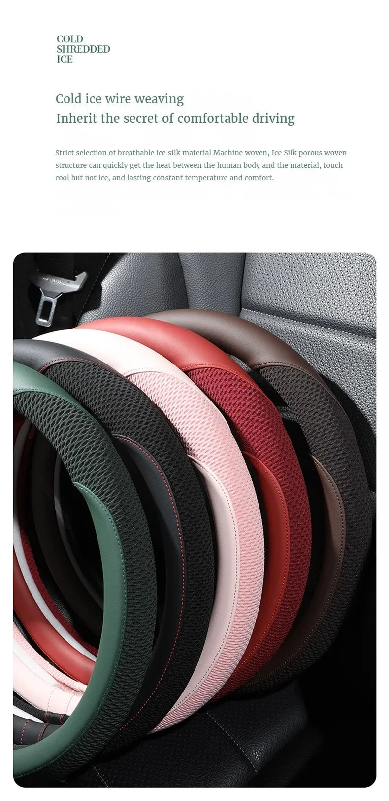 Car Steering Wheel Cover Premium Steering Wheel Cover Anti-Slip Comfort