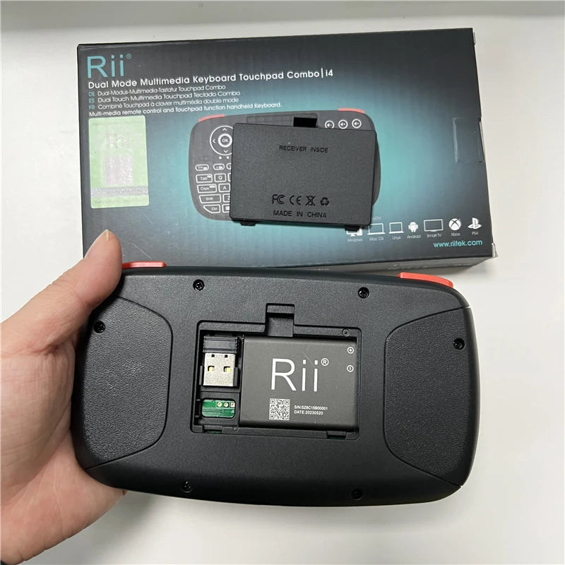 Wireless Keyboard With Touchpad Rii i4 Mini BT 2.4GHz Backlit Mouse Remote Control For Windows Android Smart TV