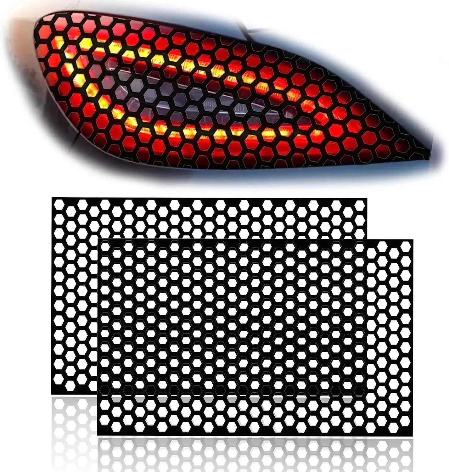 Car Honeycomb Stickers Stylish Tail Premium Quality Replacement Accessory