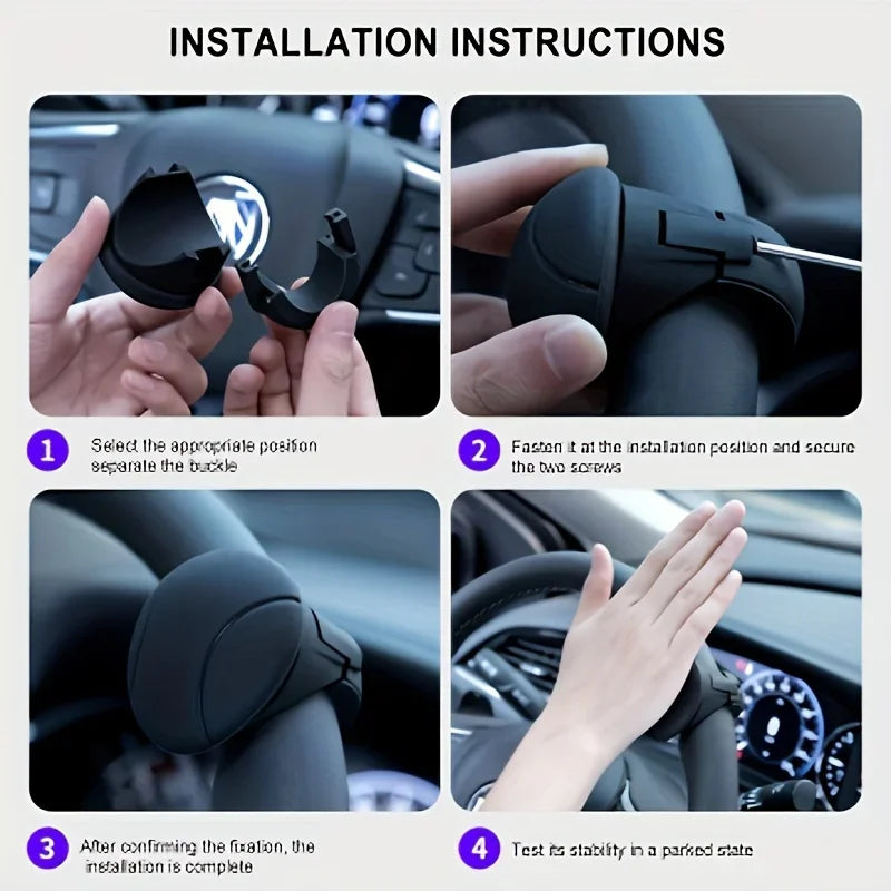 Easy-Grip Silicone Steering Wheel Knob Steering Wheel Cover Anti-Slip Comfort