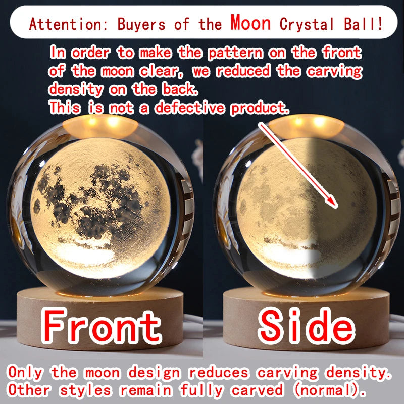 Unique 3D Crystal Ball Night Premium Quality Replacement Accessory