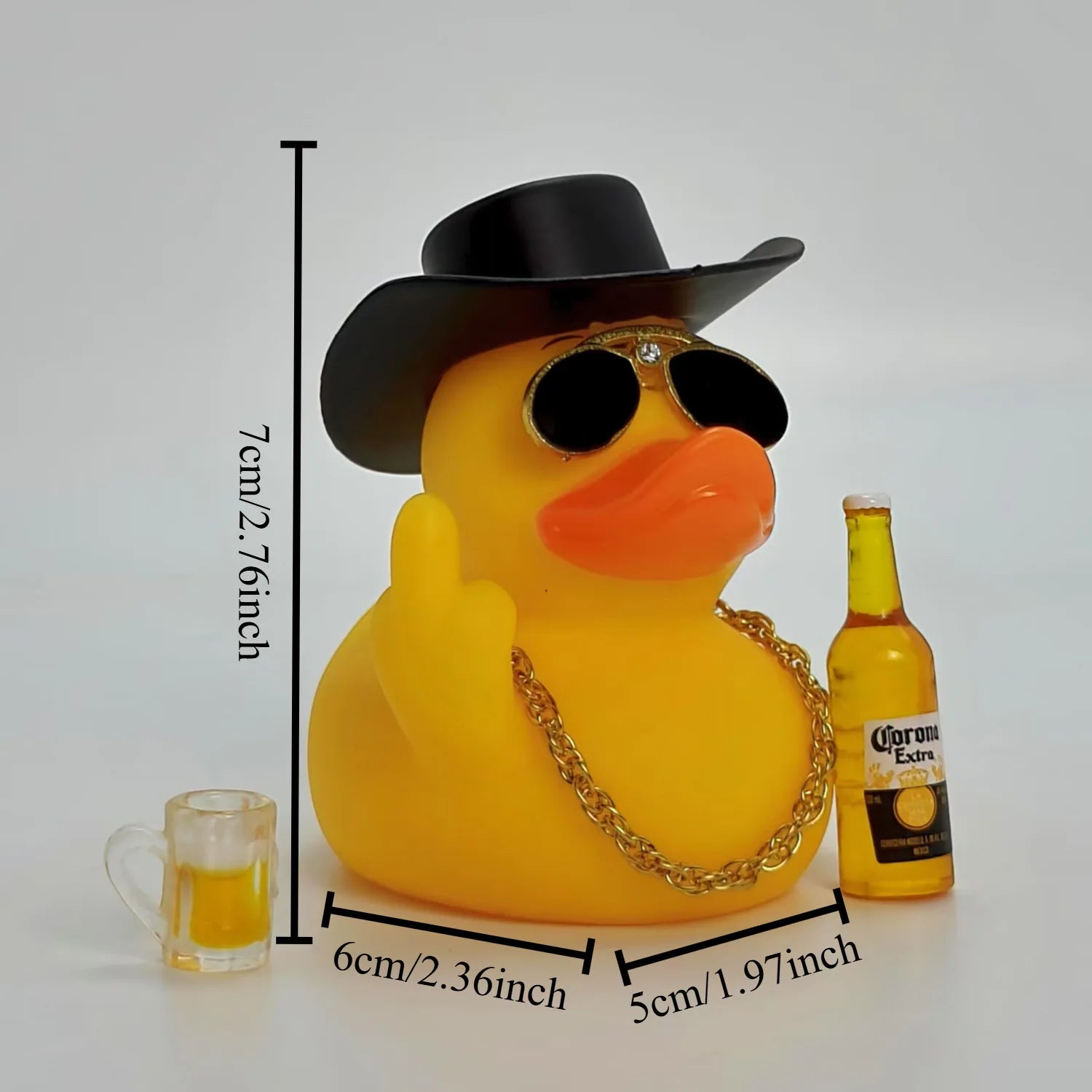 Funny Middle Finger Duck Car Car Dashboard Ornament Decoration