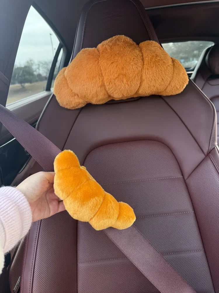 Cute Croissant Car Headrest Neck Premium Quality Replacement Accessory