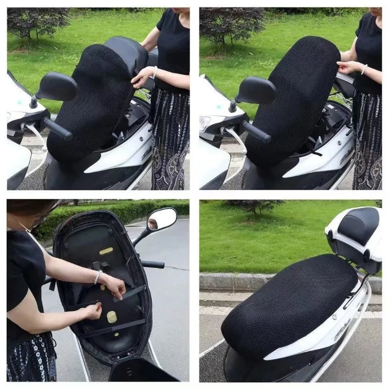 Motorcycle Seat Cover 3D Mesh Premium Quality Replacement Accessory