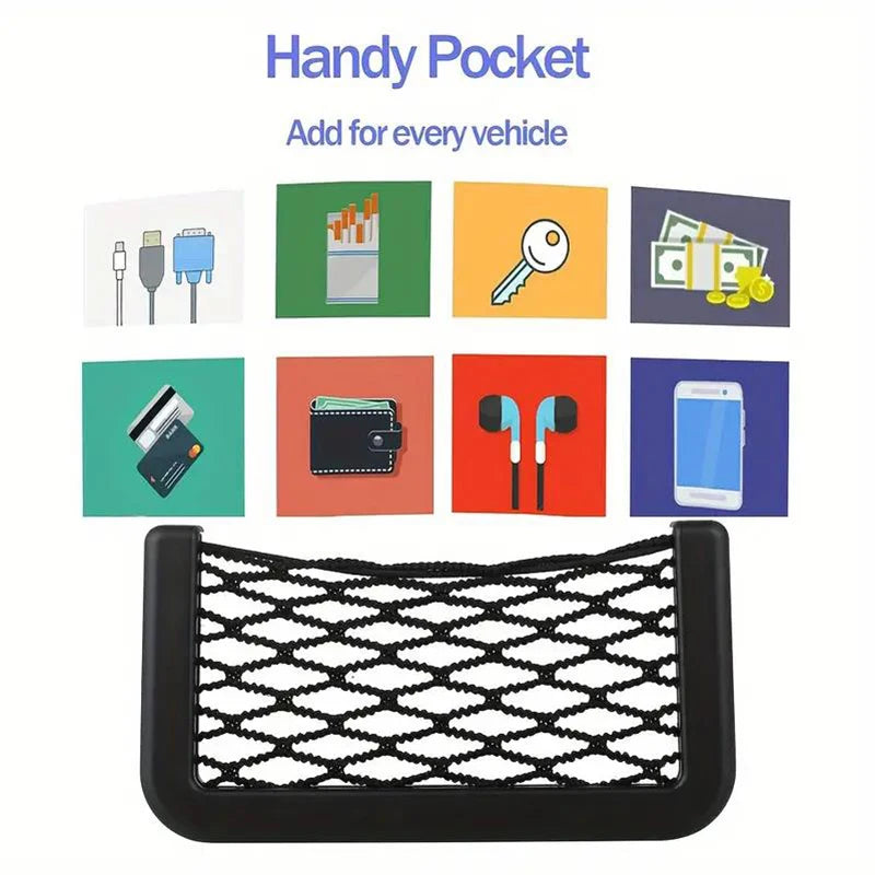 Car Storage Bag Nets Adhesive Premium Quality Replacement Accessory