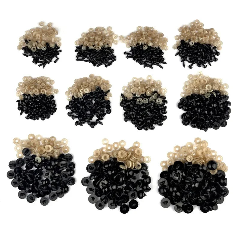 5-16mm Eyeball Doll Accessories Black Doll Making Safety Eyes Craft Supply