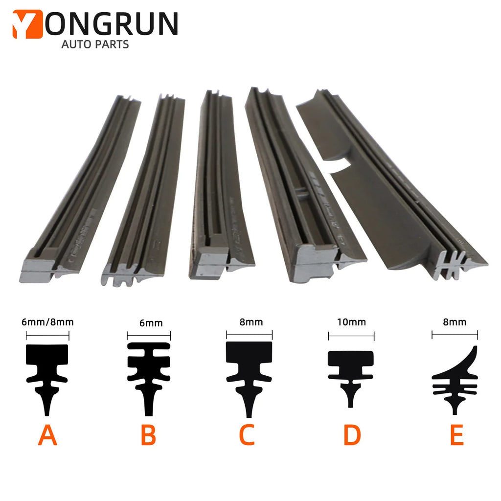 Car Wiper Rubber Strips Refill Premium Quality Replacement Accessory
