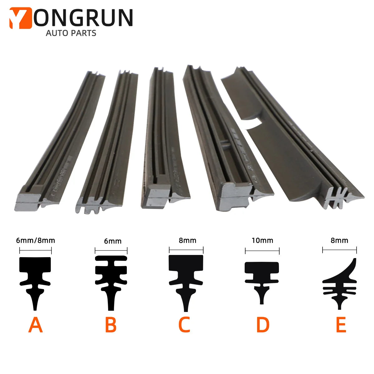 Car Wiper Rubber Strips Refill Premium Quality Replacement Accessory