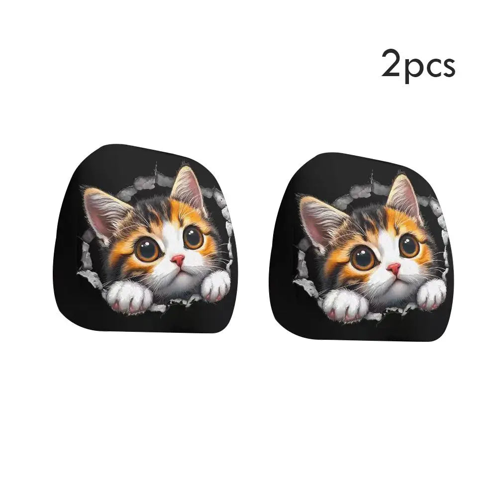 Bear Car Headrest Covers Universal Premium Quality Replacement Accessory