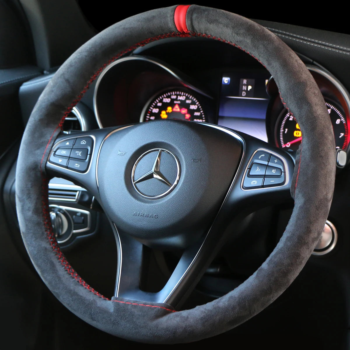 Universal Suede Car Steering Wheel Steering Wheel Cover Anti-Slip Comfort