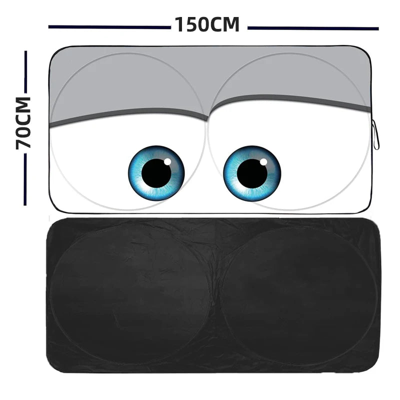 Cartoon Eyes parasol Car Sunshade Car Sun Shade UV Protector