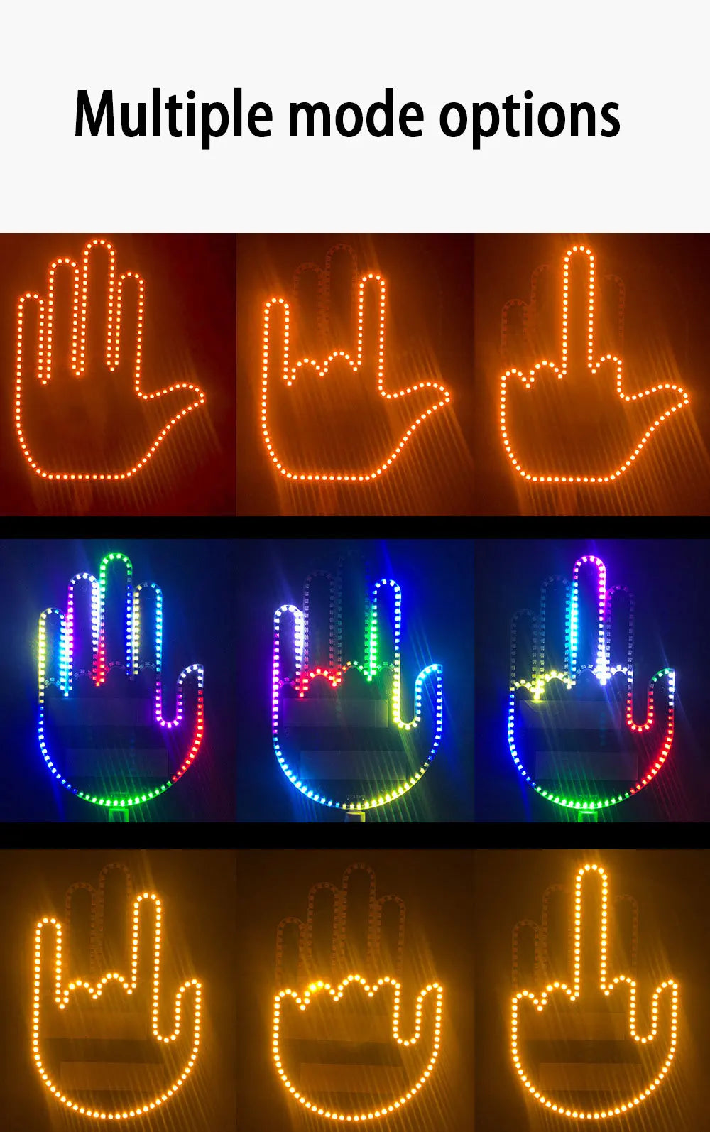 Car Finger Light With Remote Premium Quality Replacement Accessory