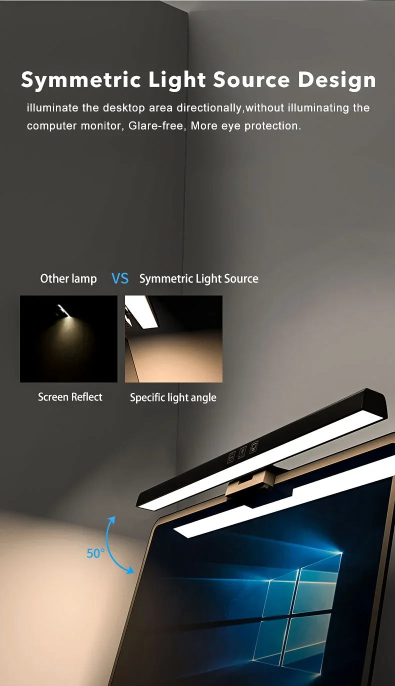 LED Monitor Light Bar 33cm LED Computer Monitor Light Bar Desk Lamp