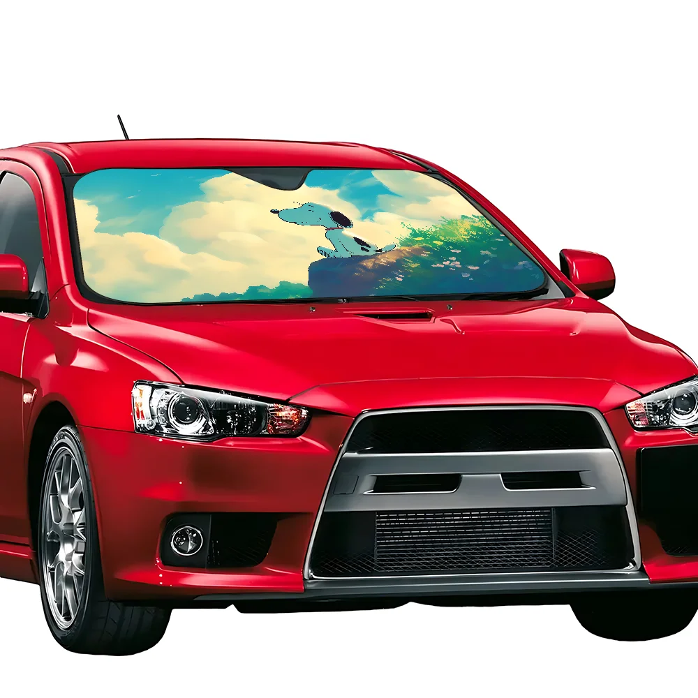 Snoopyes Cartoon Cute Car Sun Car Sun Shade UV Protector