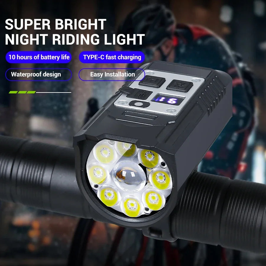 9 LED Bicycle Headlight USB Premium Quality Replacement Accessory