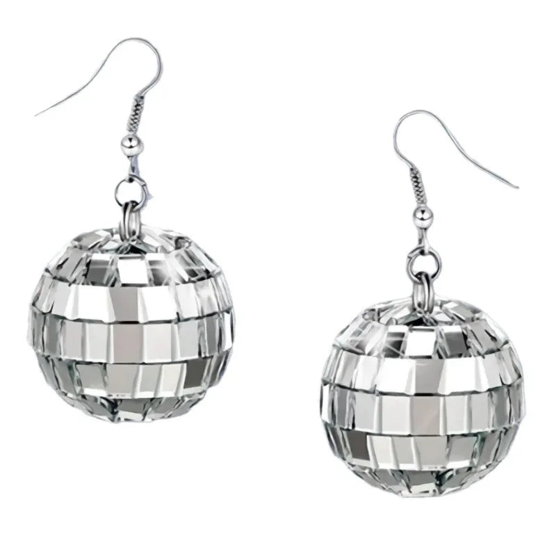 Stylish Retro Disco Ball Pendant Earrings - Exquisite, Creative, Festival Party Gift Jewelry