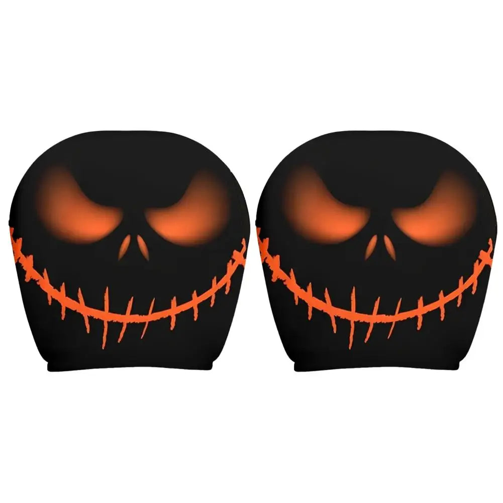 2X Funny Car Headrest Covers, Cartoon Eyes Car Seat Head Rest Protector Auto Front Seat Rest Decoration