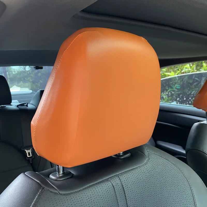 Universal Leather Car Headrest Cover Premium Quality Replacement Accessory