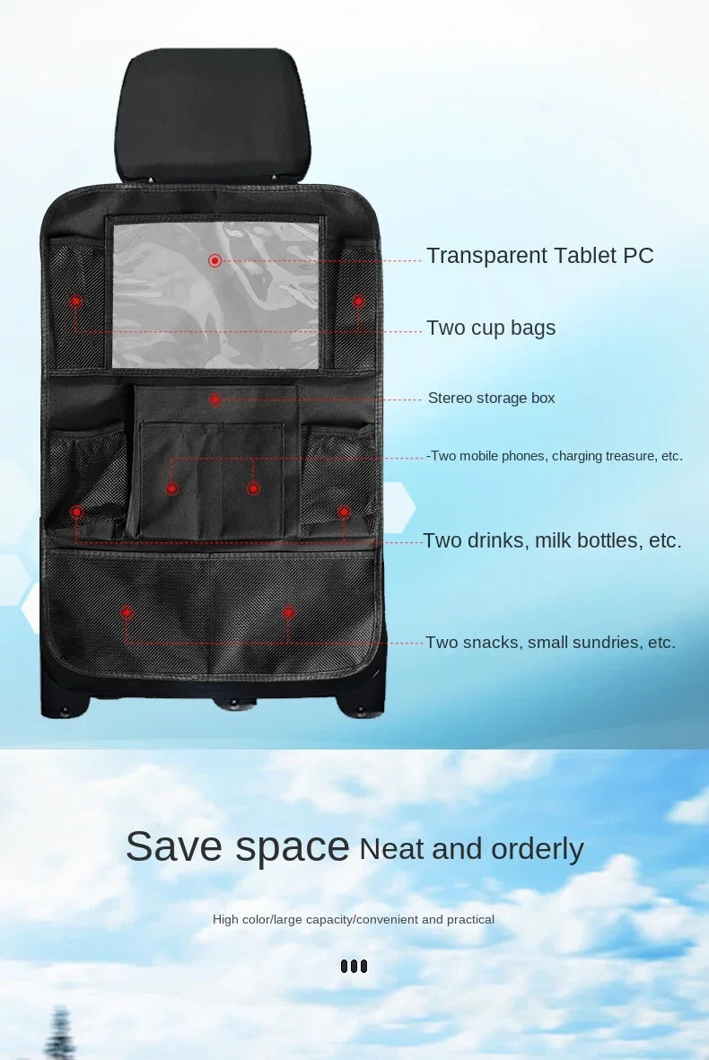 Car Backseat Organizer with Tablet Premium Quality Replacement Accessory