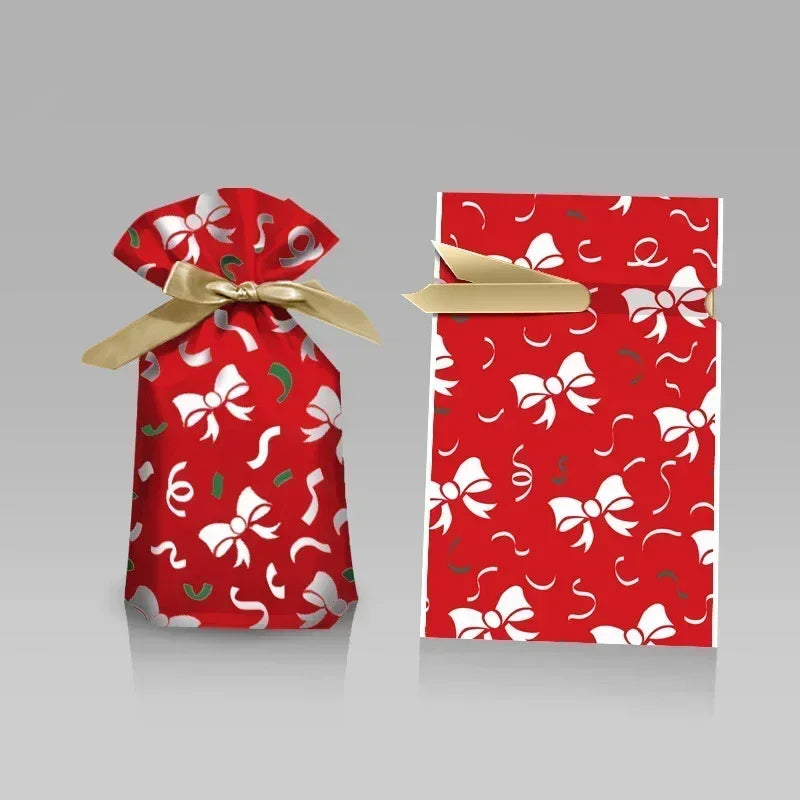 Christmas Gift Bag Christmas Decoration for Home Snowflake Noel Present Bag Christmas Wrap Holders New Year