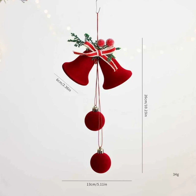 Christmas Ball Ornament Nordic Bells Christmas Tree Hanging Pendants Decorations For Home New Year Party Supplies Gifts