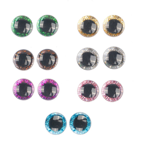 20Sets Plastic Multicolor Eye Sequins Doll Making Safety Eyes Craft Supply
