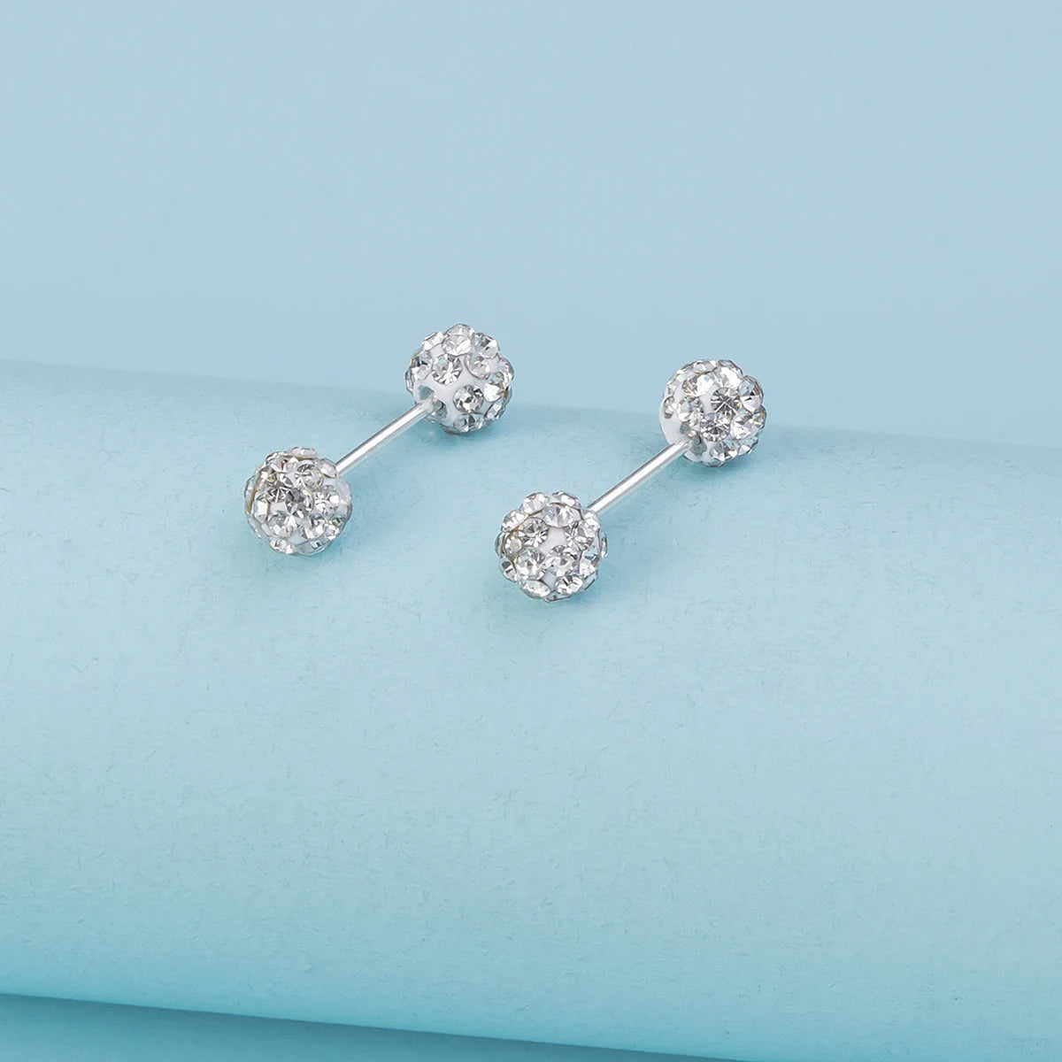 1 Pair Crystal Disco Ball Stud Earrings Cartilage Tragus Daith Helix Conch Piercing Ear Stud Accessory Fashion Jewelry Gift 20G
