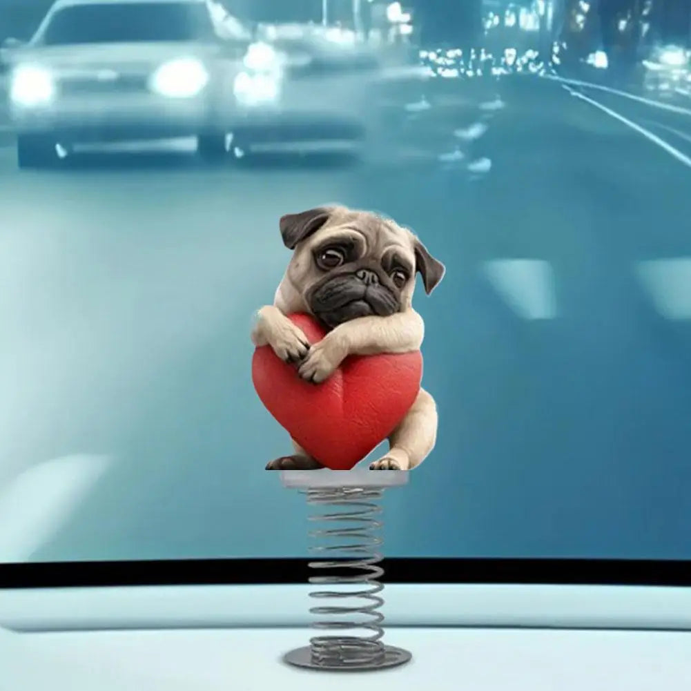 Lovely Dog Acrylic Spring Shaking Car Dashboard Ornament Decoration