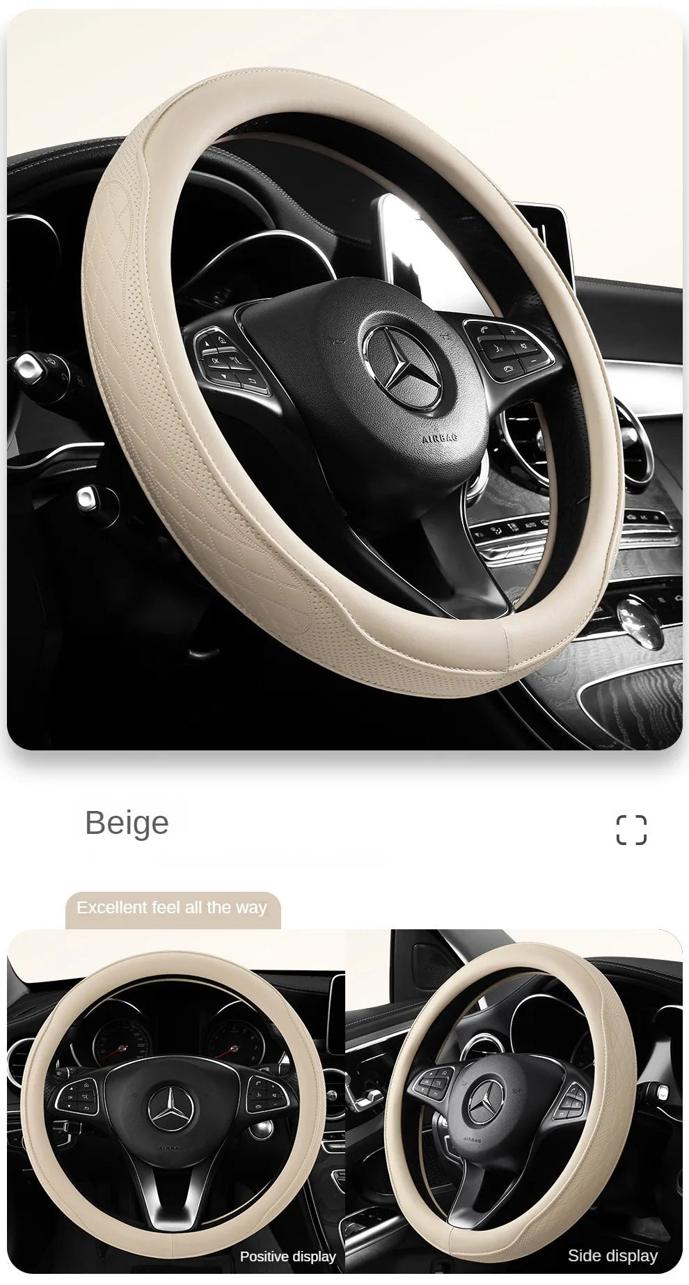 Steering Wheel Cover, Non-slip Napa Steering Wheel Cover Anti-Slip Comfort