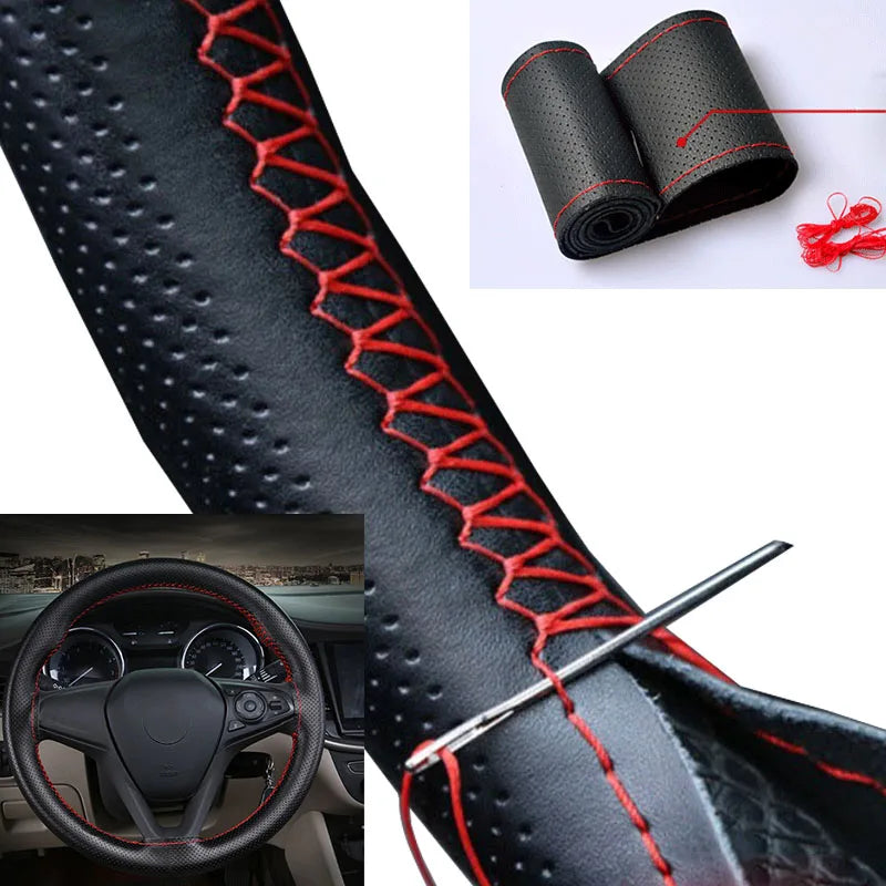 Car Steering Wheel Cover Needles Steering Wheel Cover Anti-Slip Comfort