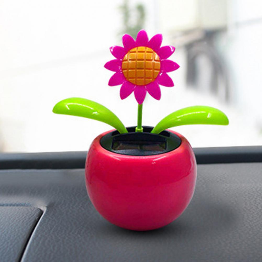 Fashion Car Ornament Solar Powered Car Dashboard Ornament Decoration