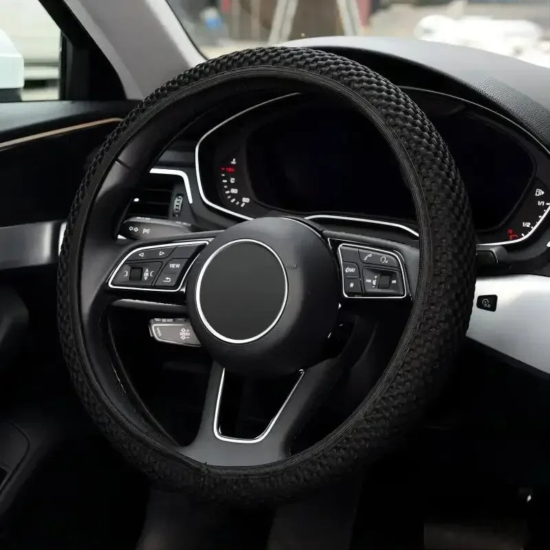 Elastic Steering Wheel Cover, Warm Steering Wheel Cover Anti-Slip Comfort
