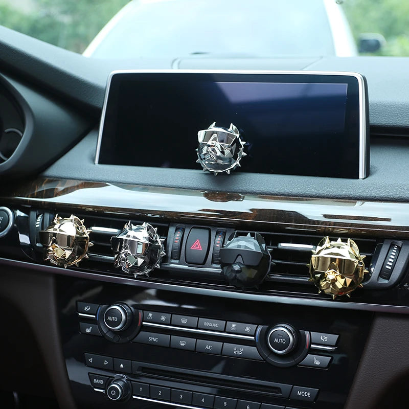 NO PERFUME Bulldog Air Freshener Car Dashboard Ornament Decoration