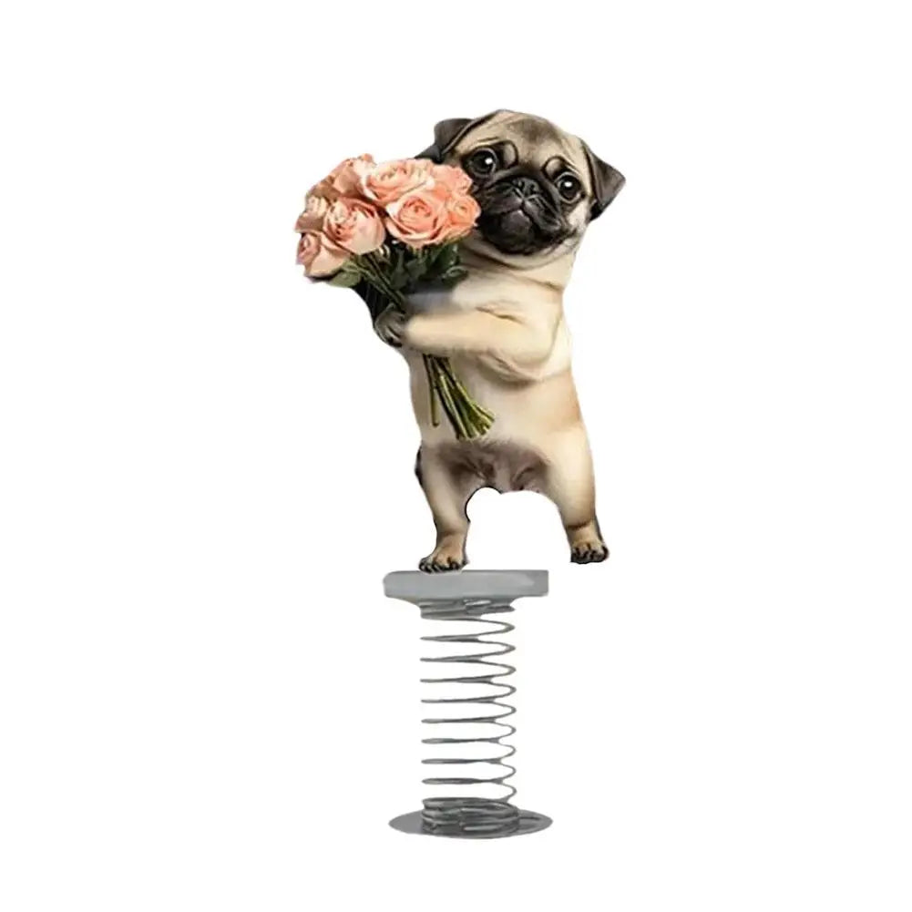 Lovely Dog Acrylic Spring Shaking Car Dashboard Ornament Decoration
