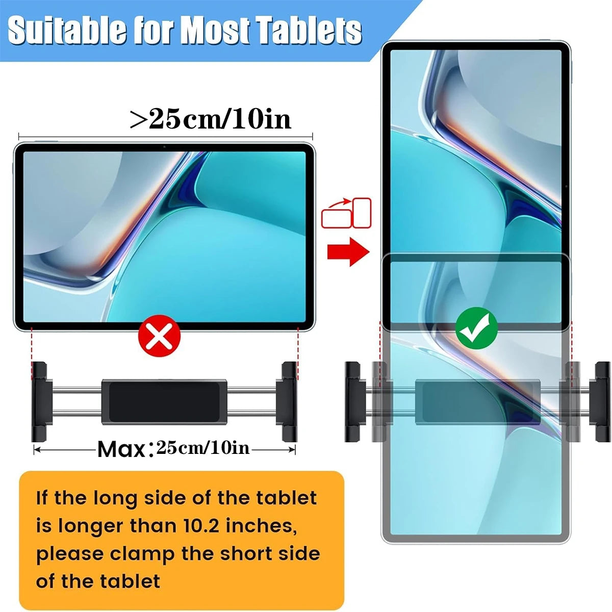Car Tablet Holder Headrest Mount Premium Quality Replacement Accessory