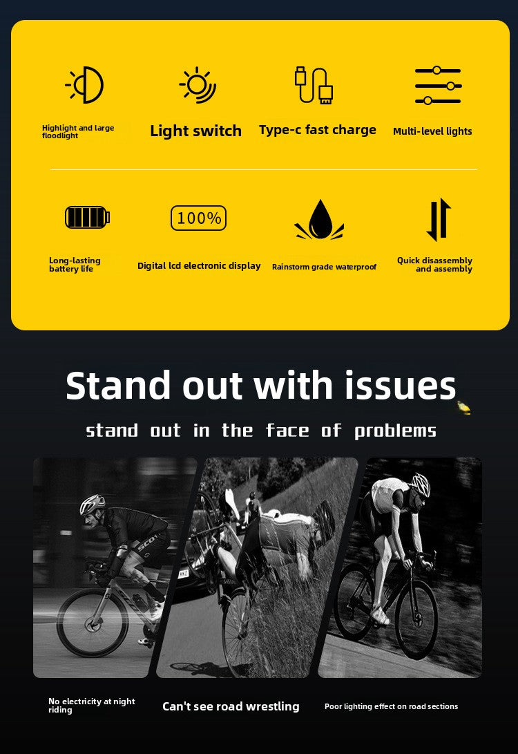Bicycle lights bike cycling TYPE-C Premium Quality Replacement Accessory